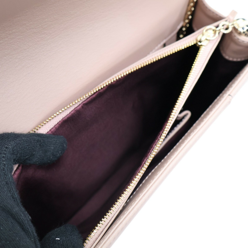 藕粉色牛皮 Serpenti Forever 肩背包【BVLGARI 寶格麗】 280153-5