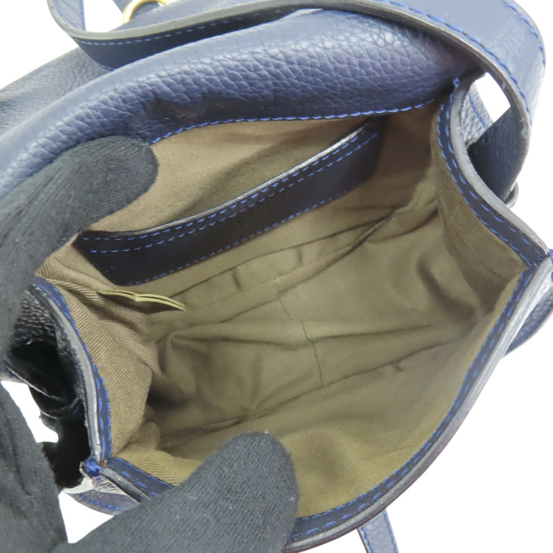 深藍色 牛皮 Marcie 肩背包【Chloe 克羅伊】 CHC22AS680I31-4