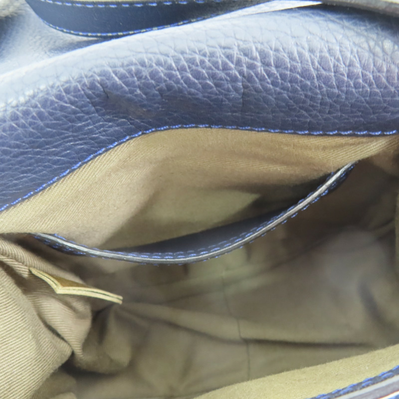 深藍色 牛皮 Marcie 肩背包【Chloe 克羅伊】 CHC22AS680I31-6