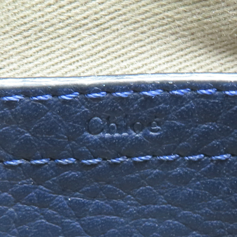 深藍色 牛皮 Marcie 肩背包【Chloe 克羅伊】 CHC22AS680I31-9