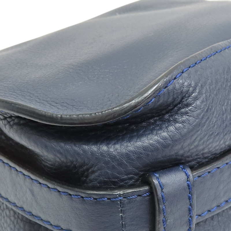 深藍色 牛皮 Marcie 肩背包【Chloe 克羅伊】 CHC22AS680I31-13