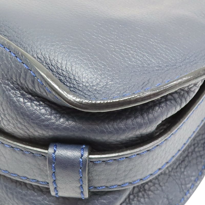 深藍色 牛皮 Marcie 肩背包【Chloe 克羅伊】 CHC22AS680I31-14