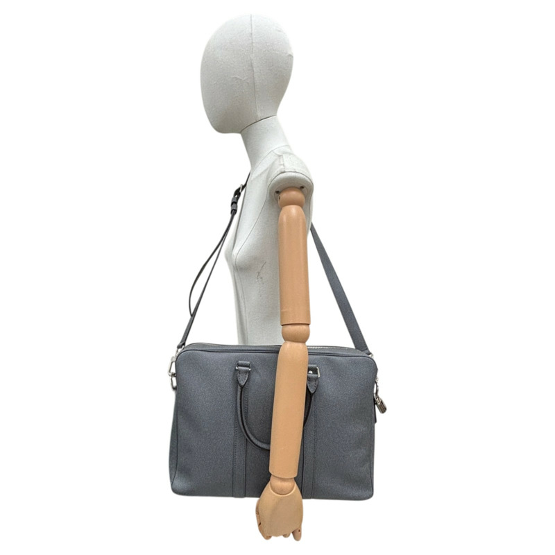 灰色 Taiga牛皮 PDV Porte-Documents Voyage PM 公事包【LOUIS VUITTON LV 路易威登】 M30640-8