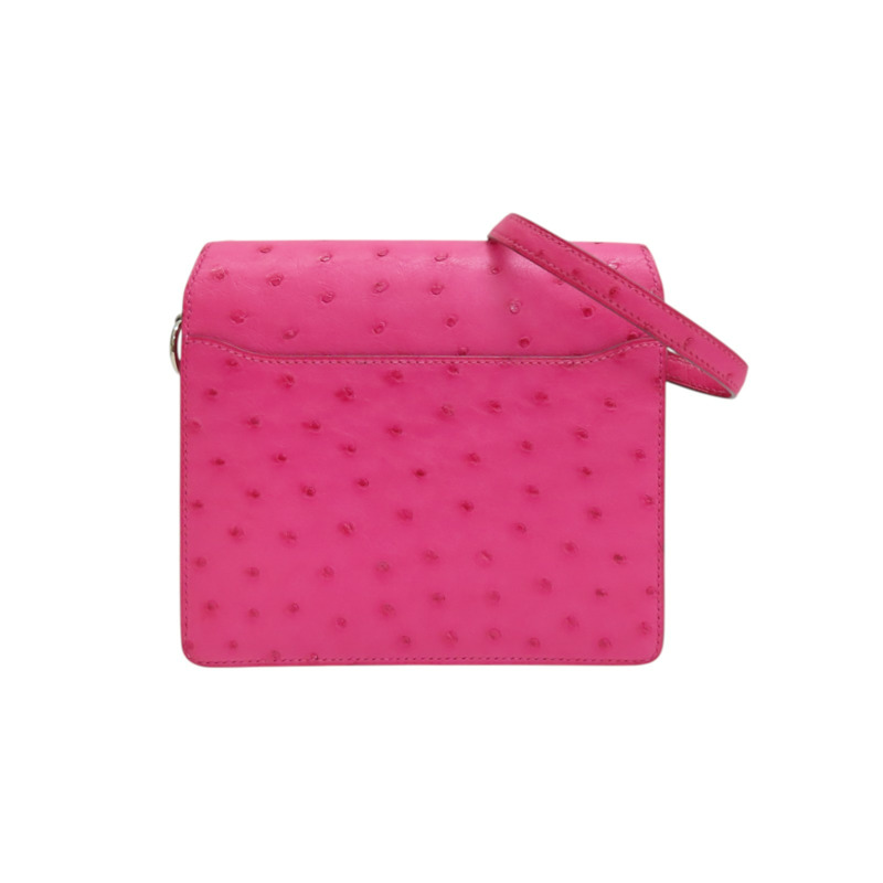 糖果色 鴕鳥皮 Roulis Mini Bag 肩背包 Y刻 銀扣【HERMES 愛馬仕】-1