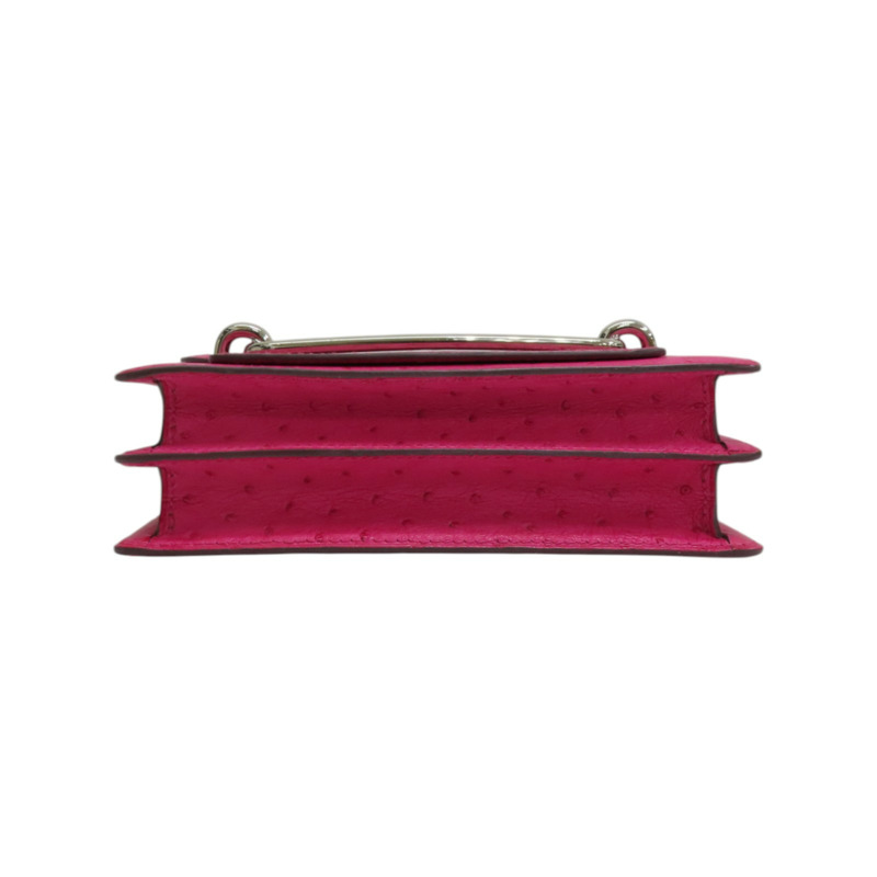 糖果色 鴕鳥皮 Roulis Mini Bag 肩背包 Y刻 銀扣【HERMES 愛馬仕】-3