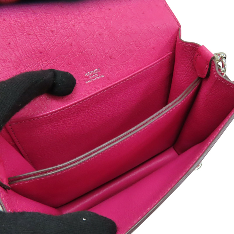 糖果色 鴕鳥皮 Roulis Mini Bag 肩背包 Y刻 銀扣【HERMES 愛馬仕】-4