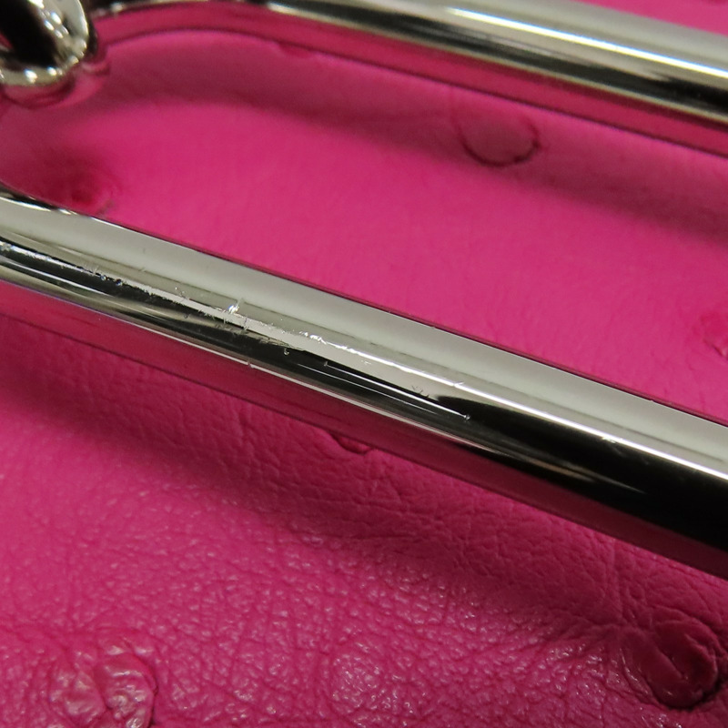 糖果色 鴕鳥皮 Roulis Mini Bag 肩背包 Y刻 銀扣【HERMES 愛馬仕】-8
