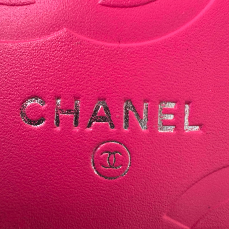 香奈兒/Chanel 黑色羊皮 康鵬對折長錢包 18.5*10.5cm 鐳射14开-6