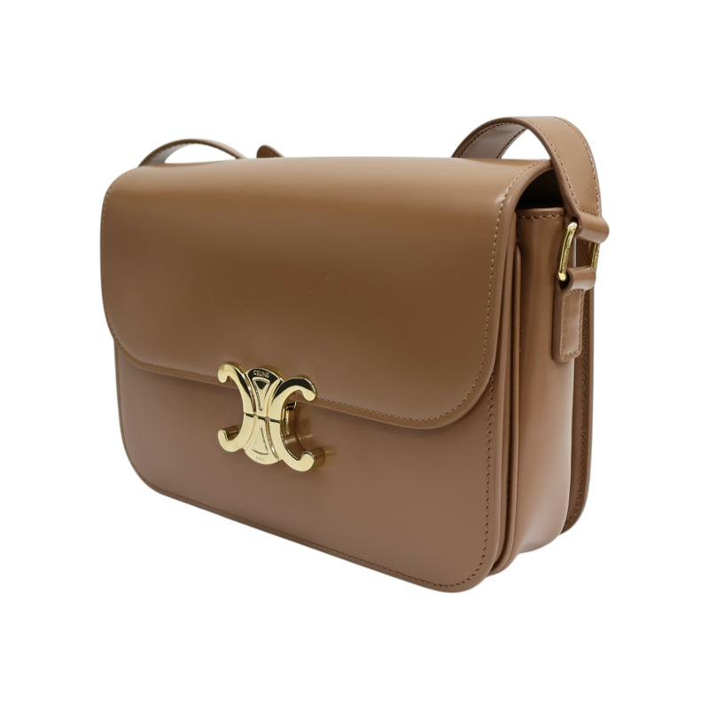 棕色 牛皮 Teen Triomphe 肩背包【CELINE 賽琳】 187363BF4-1