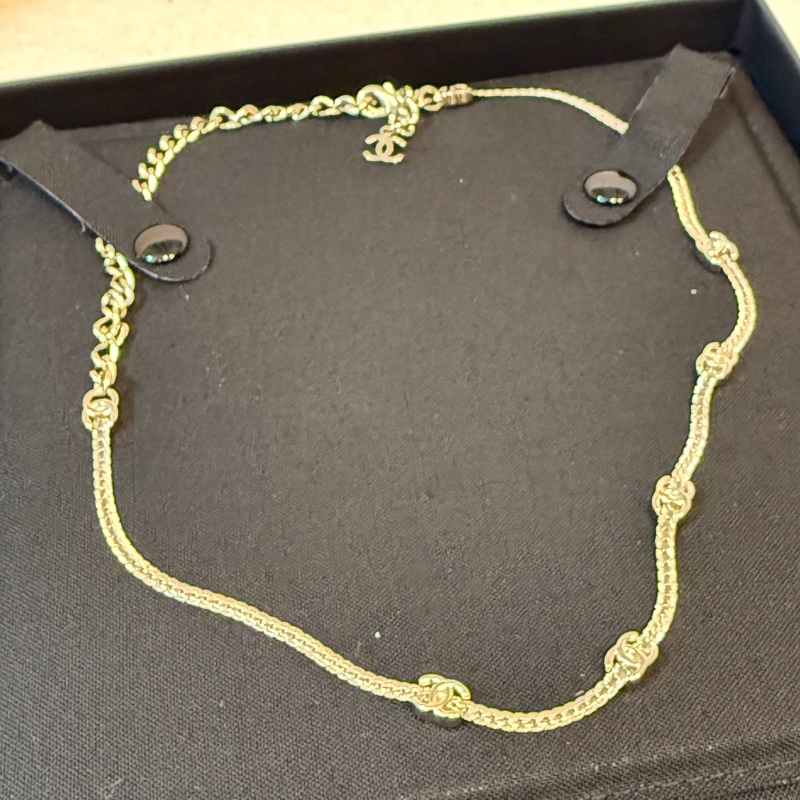 Chanel 金色五花 necklace-4