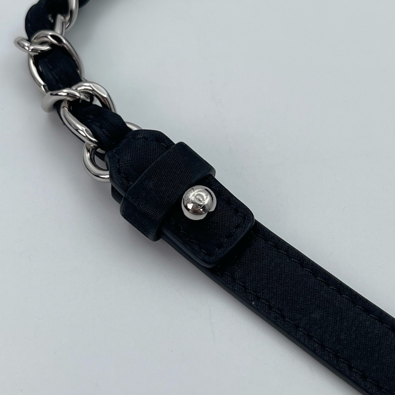 「JL精品代購」 香奈兒黑銀珠光牛皮2way托特包-26