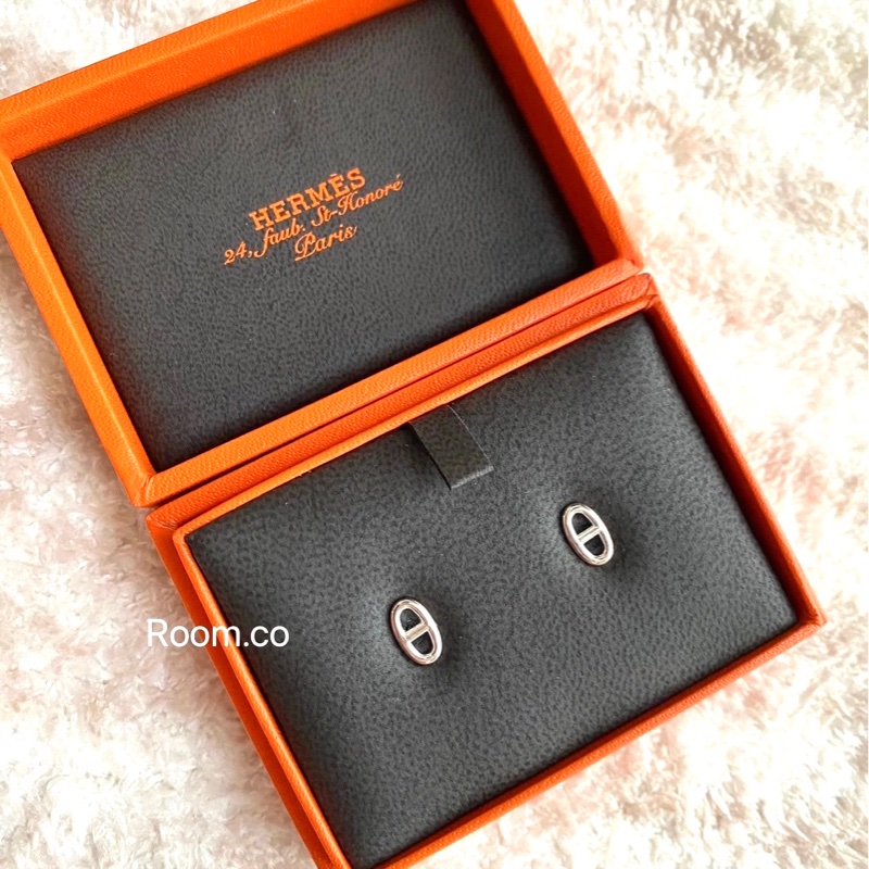 Hermès 愛馬仕 小號耳環CHAINE 全新✨可議-0