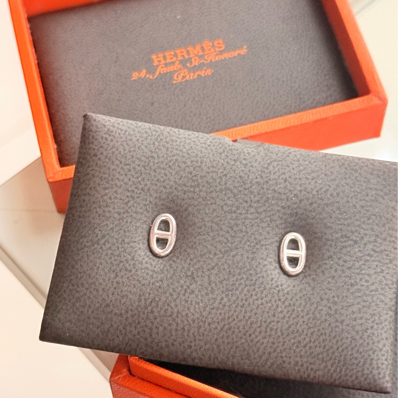 Hermès 愛馬仕 小號耳環CHAINE 全新✨可議-2