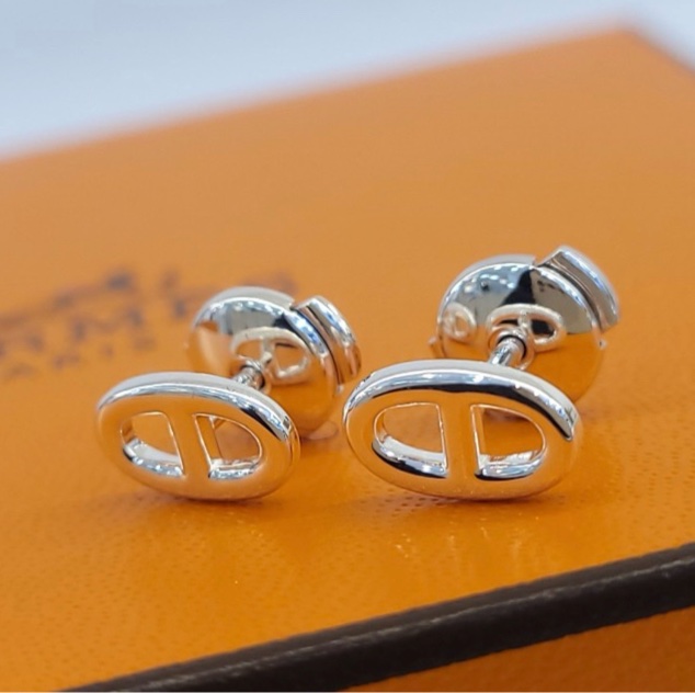 Hermès 愛馬仕 小號耳環CHAINE 全新✨可議-4