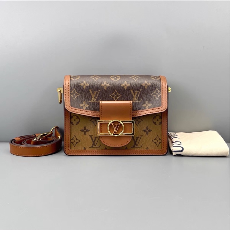 LV達芙妮小號老花拼色/20*15*10cm 🌻🌻芯片 B0043D-6