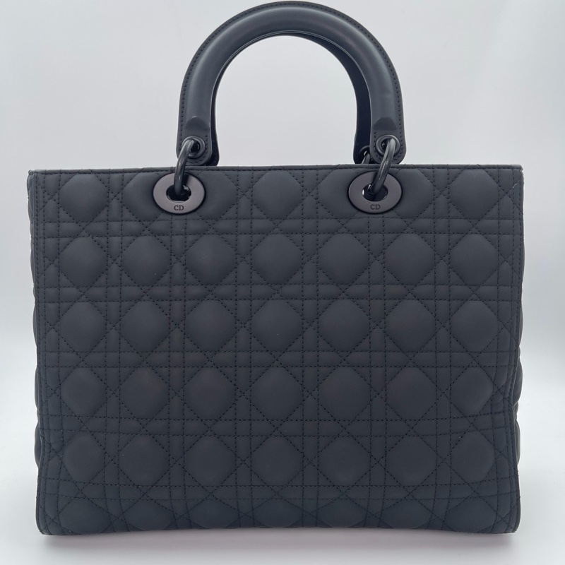 「JL精品代購」 Dior so black 磨砂全黑牛皮七格2way戴妃包-4