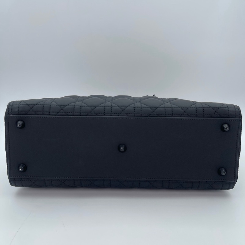 「JL精品代購」 Dior so black 磨砂全黑牛皮七格2way戴妃包-7