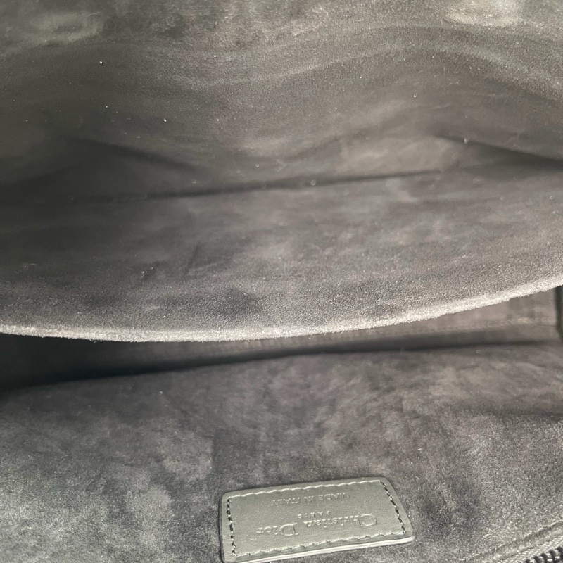 「JL精品代購」 Dior so black 磨砂全黑牛皮七格2way戴妃包-26