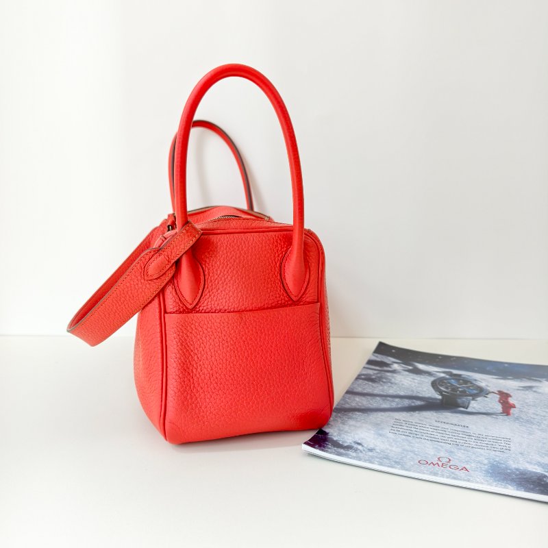 Hermès愛馬仕 lindy26 齋普爾粉 銀扣TC牛皮 尺寸:26.5*19cm-1