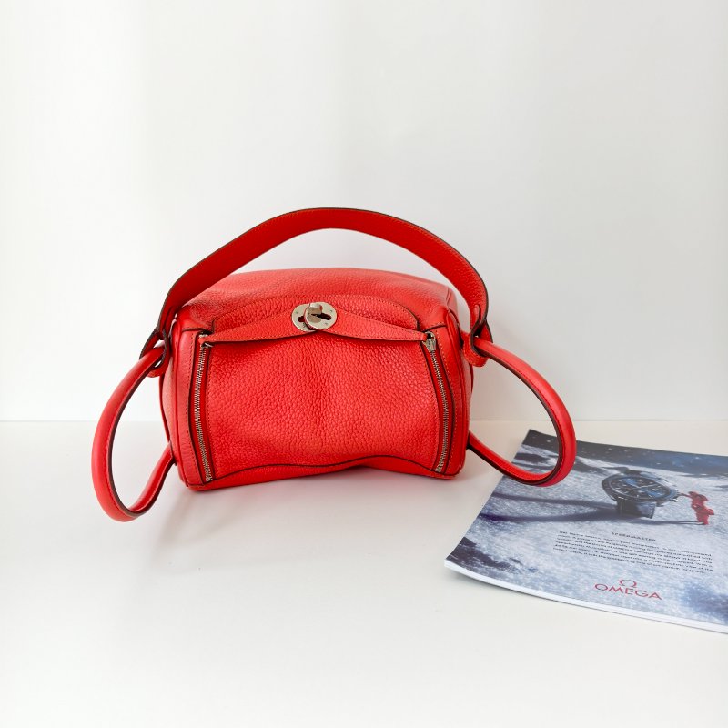 Hermès愛馬仕 lindy26 齋普爾粉 銀扣TC牛皮 尺寸:26.5*19cm-8