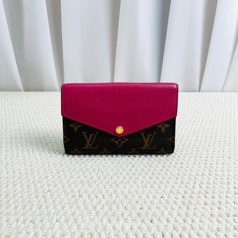 Lv路易威登 老花拼色多功能金扣短款錢包尺寸:16*10cm