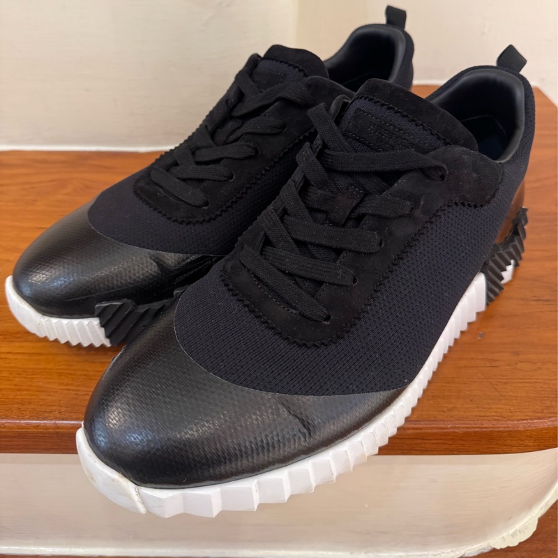 Hermes黑色白底休閒鞋45號-20