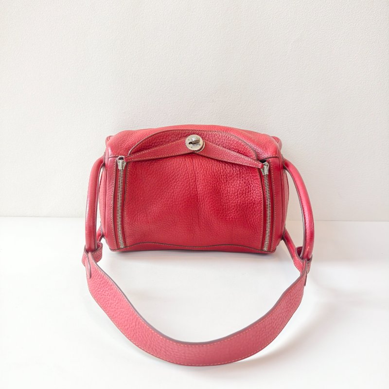 Hermes 愛馬仕lindy 30 國旗紅 銀扣 國旗紅 尺寸 :30*19*16cm-1