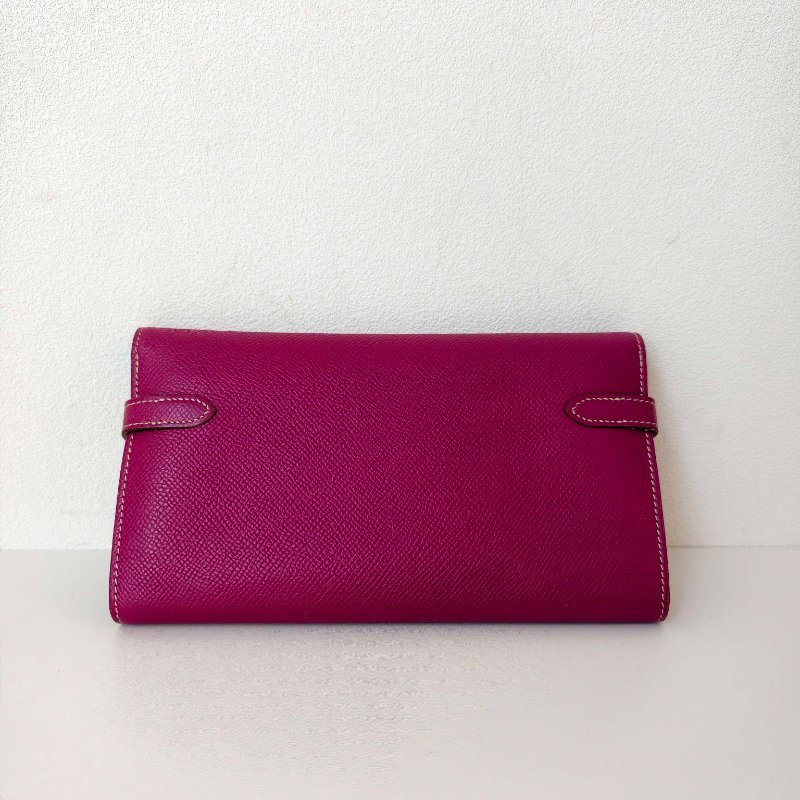愛馬仕/Hermes kelly 長款皮夾 p9海葵紫色 尺寸: 20*11*1.5cm-6