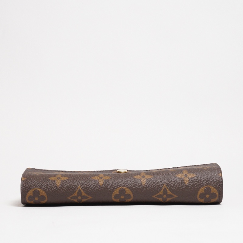 LOUIS VUITTON 老花長夾 Monogram帆布內裡拚色信封式長夾(紅色)-3