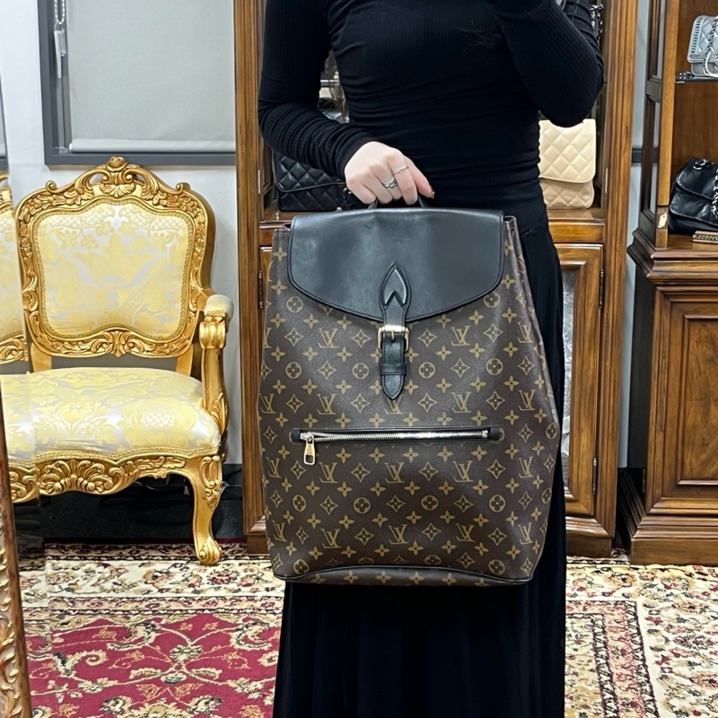 「JL精品代購」 LV Palk老花拼皮男士大雙肩包-2