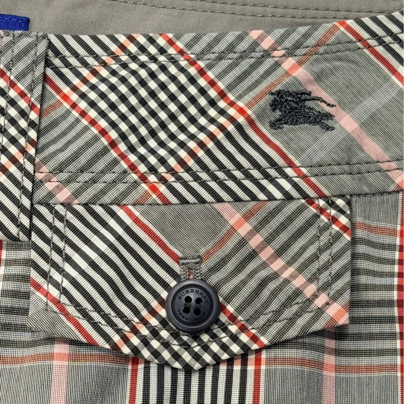 BURBERRY 藍標 格紋戰馬刺繡短褲-3