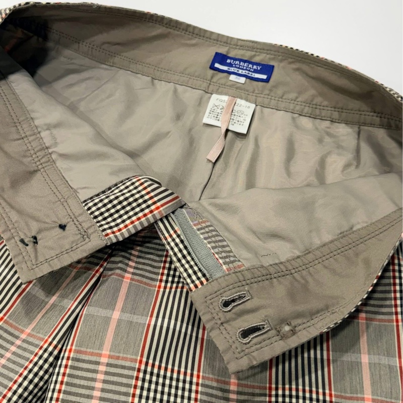 BURBERRY 藍標 格紋戰馬刺繡短褲-7