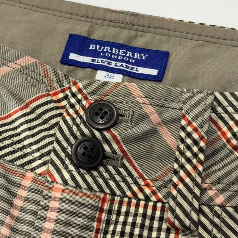 BURBERRY 藍標 格紋戰馬刺繡短褲-8