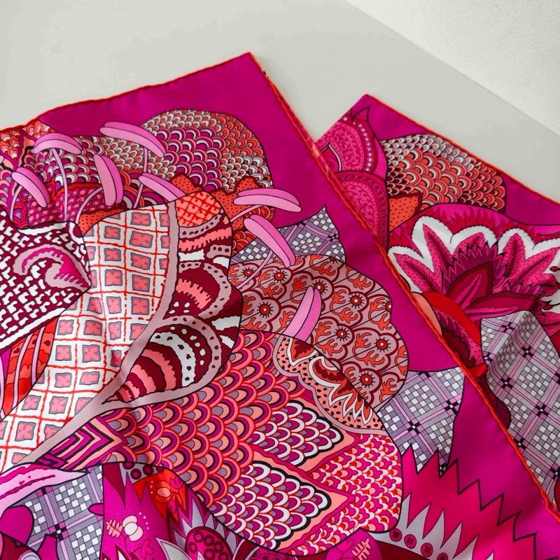 hermes 愛馬仕 絲巾88*88cm-5