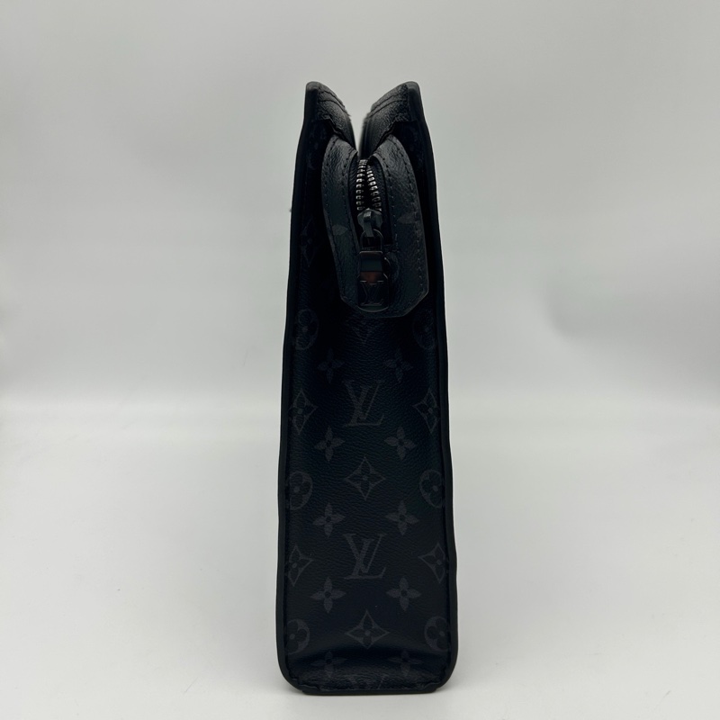 「JL精品代購」9新 Lv黑灰老花男士2way公文大托特包-6