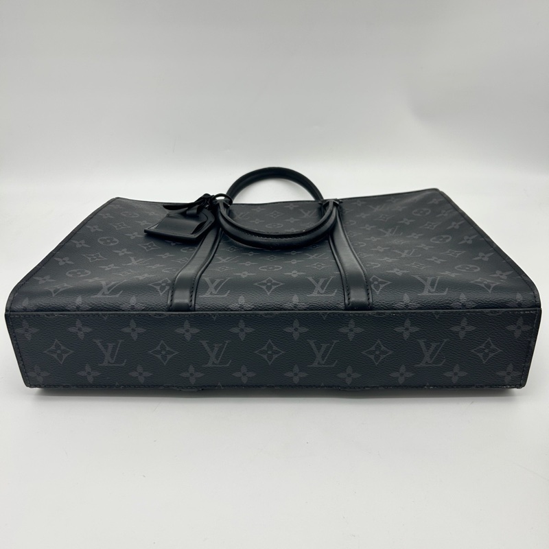 「JL精品代購」9新 Lv黑灰老花男士2way公文大托特包-10