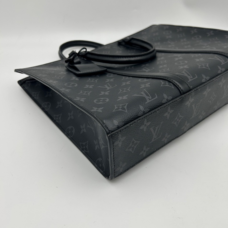 「JL精品代購」9新 Lv黑灰老花男士2way公文大托特包-11