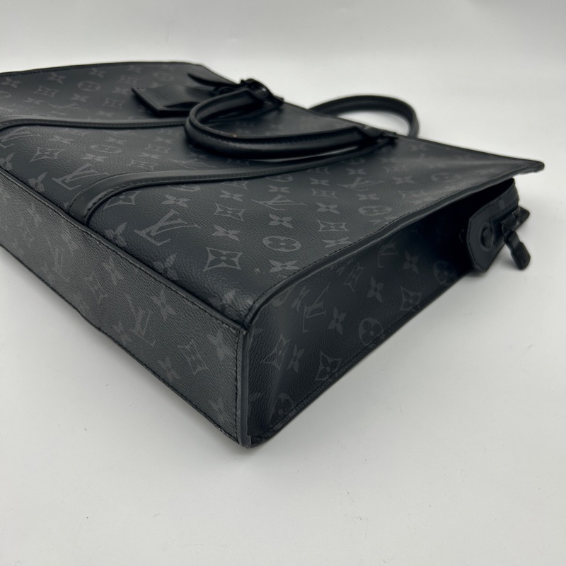 「JL精品代購」9新 Lv黑灰老花男士2way公文大托特包-12