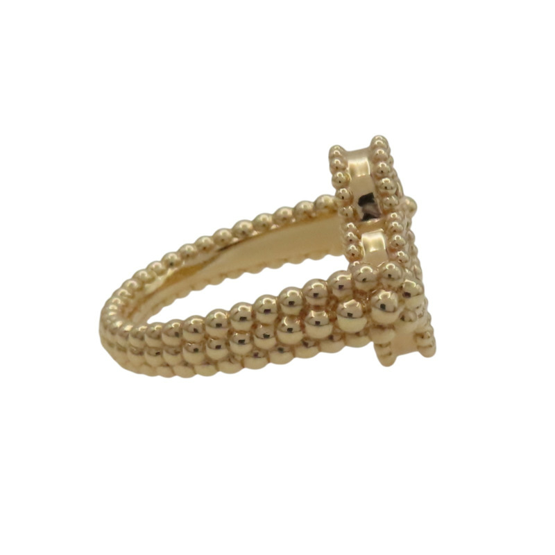 18K玫瑰金 紅玉髓 鑽石 Vintage Alhambra 雙面戒指 47【Van Cleef & Arpels 梵克雅寶】 VCARP7U547-4