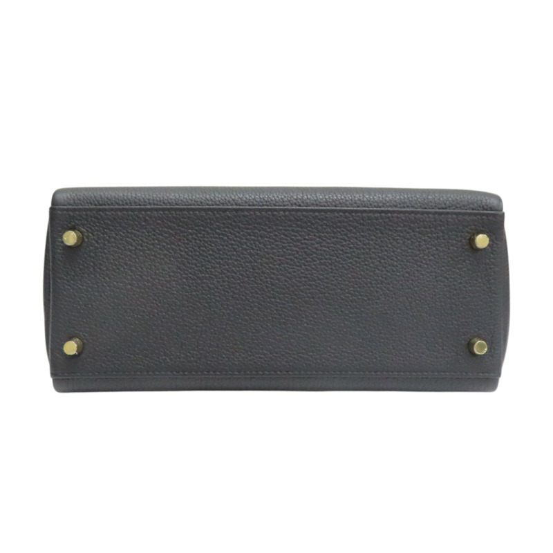 黑色 Togo牛皮 Kelly 28 凱莉包 兩用包 C刻 金扣【HERMES 愛馬仕】-3