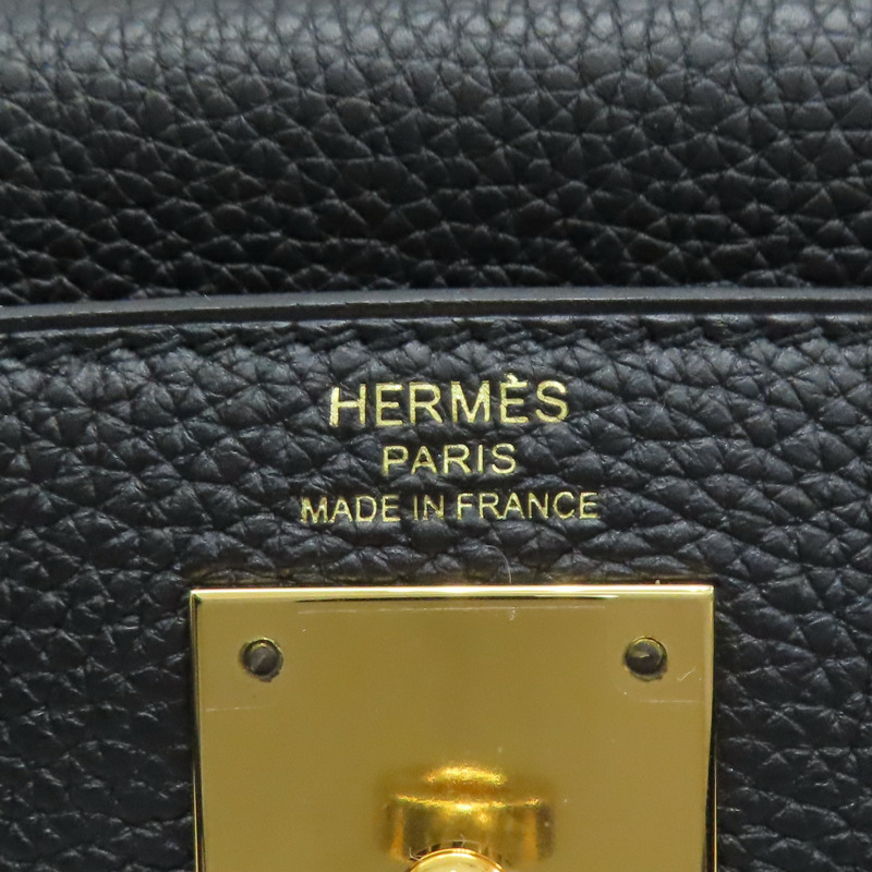黑色 Togo牛皮 Kelly 28 凱莉包 兩用包 C刻 金扣【HERMES 愛馬仕】-7