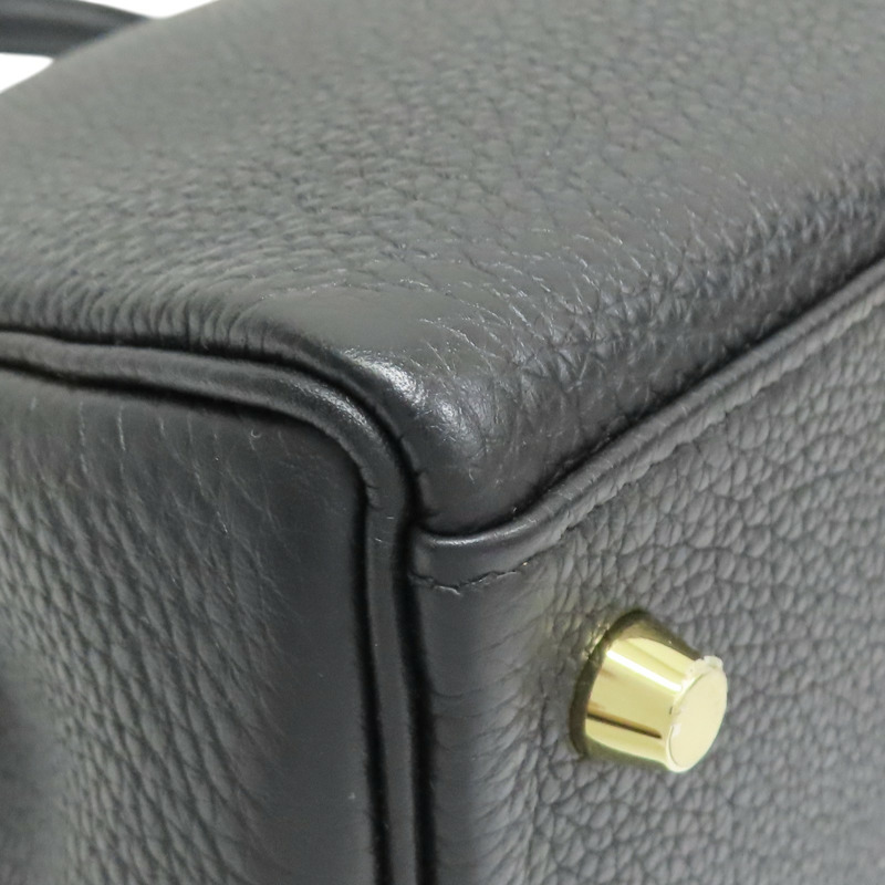 黑色 Togo牛皮 Kelly 28 凱莉包 兩用包 C刻 金扣【HERMES 愛馬仕】-13