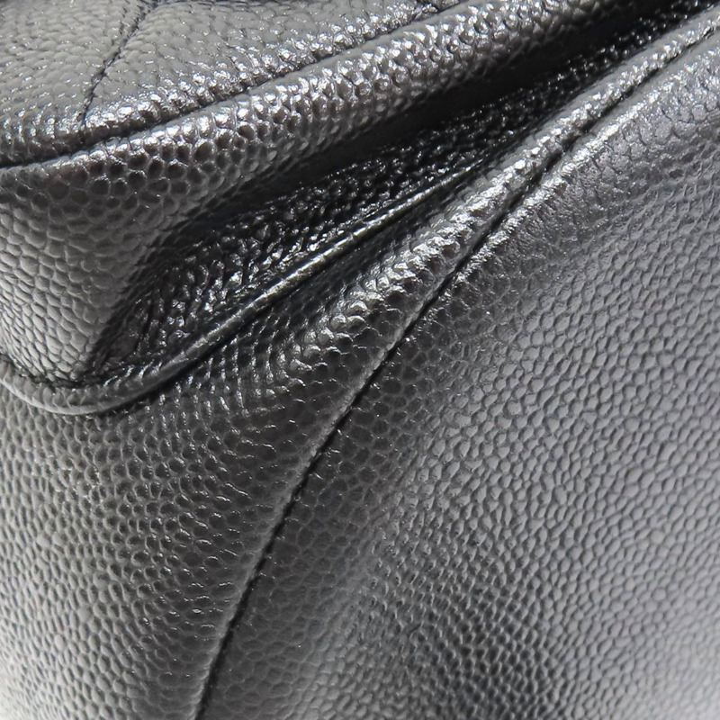 黑色 菱格紋 荔枝紋 Duma 後背包 金釦【CHANEL 香奈兒】 AS3860-8