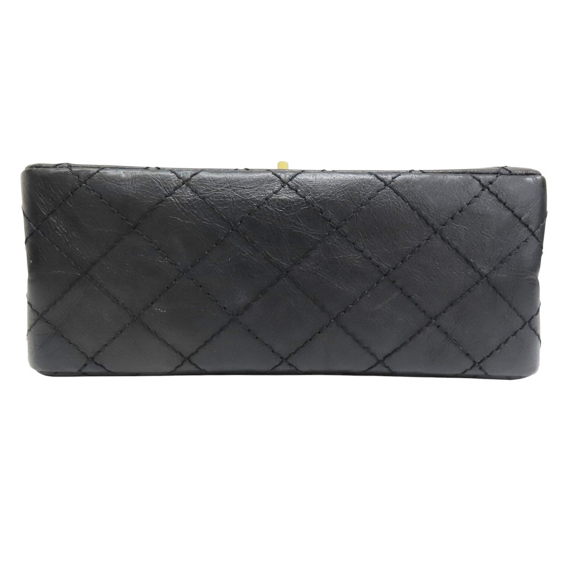 黑色 菱格紋 牛皮 2.55 鏈帶 肩背包【CHANEL 香奈兒】 AS0874-3