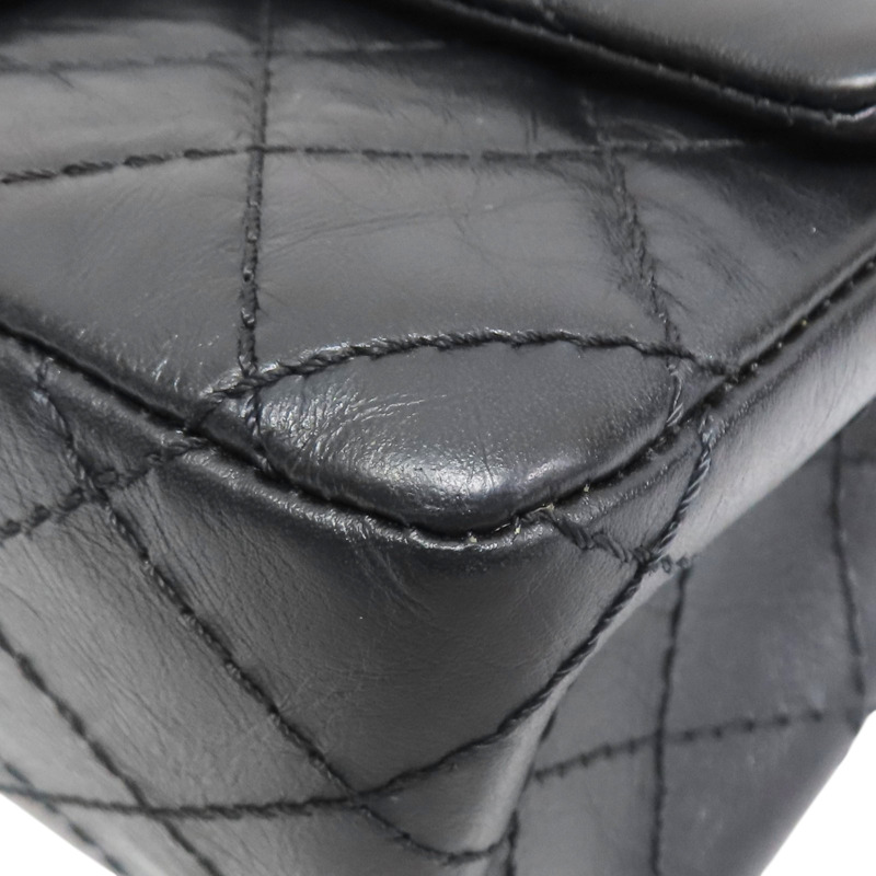 黑色 菱格紋 牛皮 2.55 鏈帶 肩背包【CHANEL 香奈兒】 AS0874-11