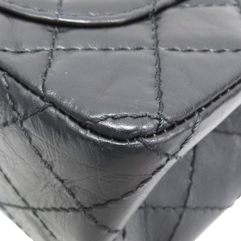 黑色 菱格紋 牛皮 2.55 鏈帶 肩背包【CHANEL 香奈兒】 AS0874-13