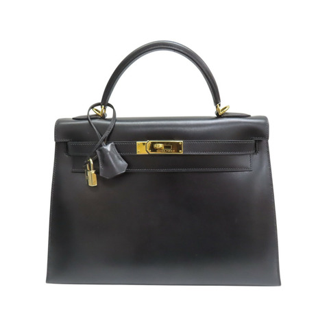 黑色 BOX牛皮 Kelly 32 凱莉包 兩用包 口E刻 金釦 口E刻 金釦【HERMES 愛馬仕】