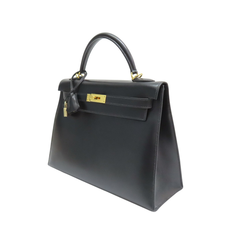 黑色 BOX牛皮 Kelly 32 凱莉包 兩用包 口E刻 金釦 口E刻 金釦【HERMES 愛馬仕】-2