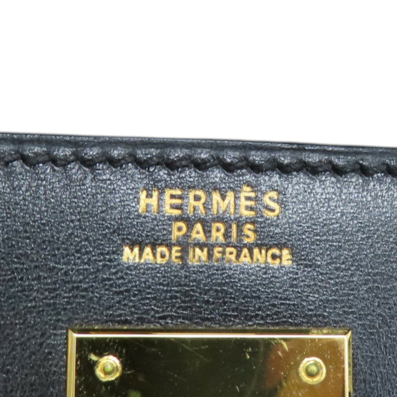 黑色 BOX牛皮 Kelly 32 凱莉包 兩用包 口E刻 金釦 口E刻 金釦【HERMES 愛馬仕】-4