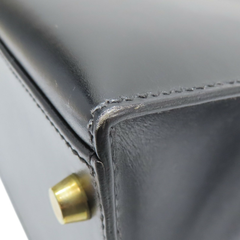 黑色 BOX牛皮 Kelly 32 凱莉包 兩用包 口E刻 金釦 口E刻 金釦【HERMES 愛馬仕】-12